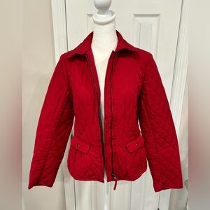 NY & Company red quilted lightweight jacket size M